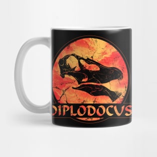 Diplodocus Fossil Skull Mug